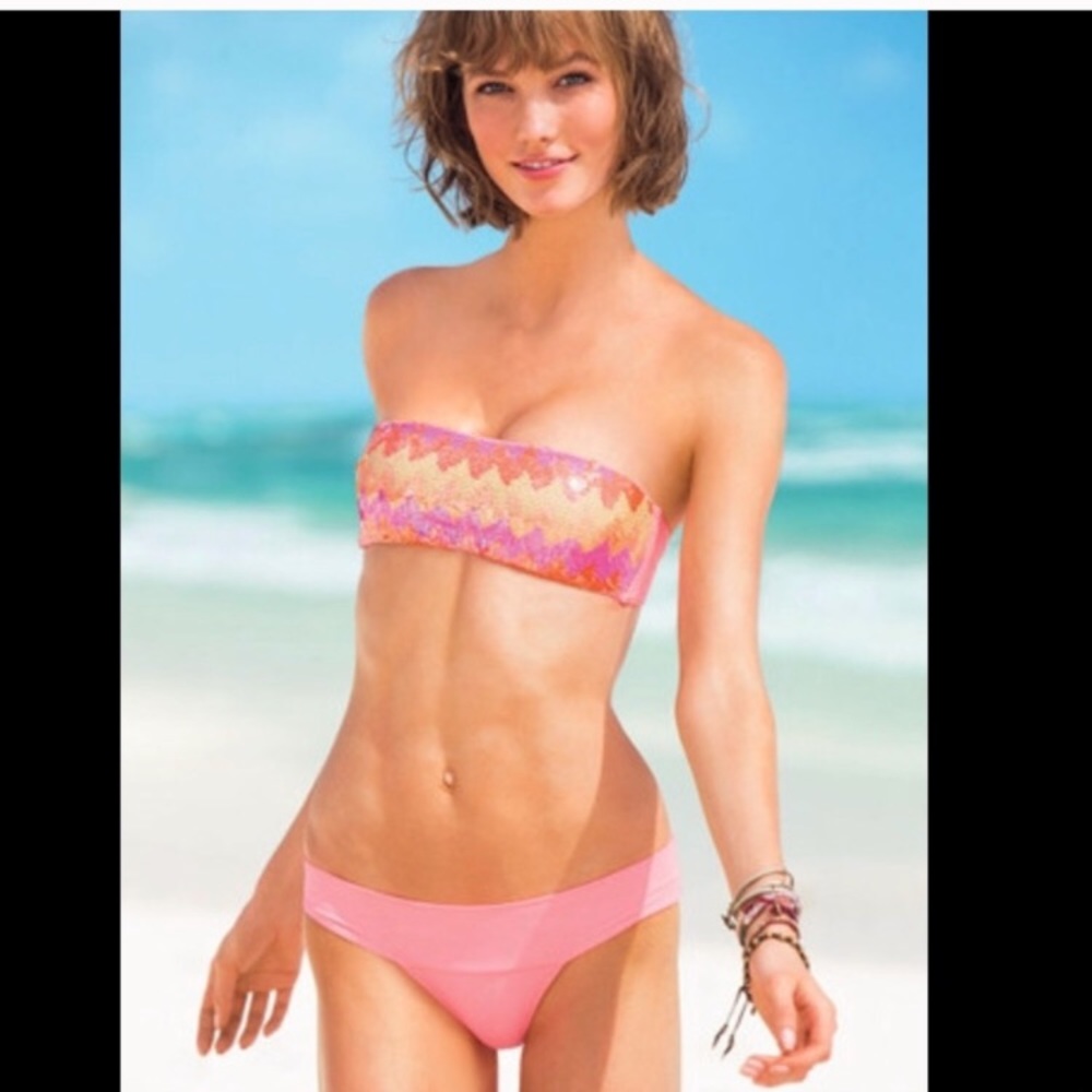 Victoria Secret Bandeau Bikini Top and Bottom